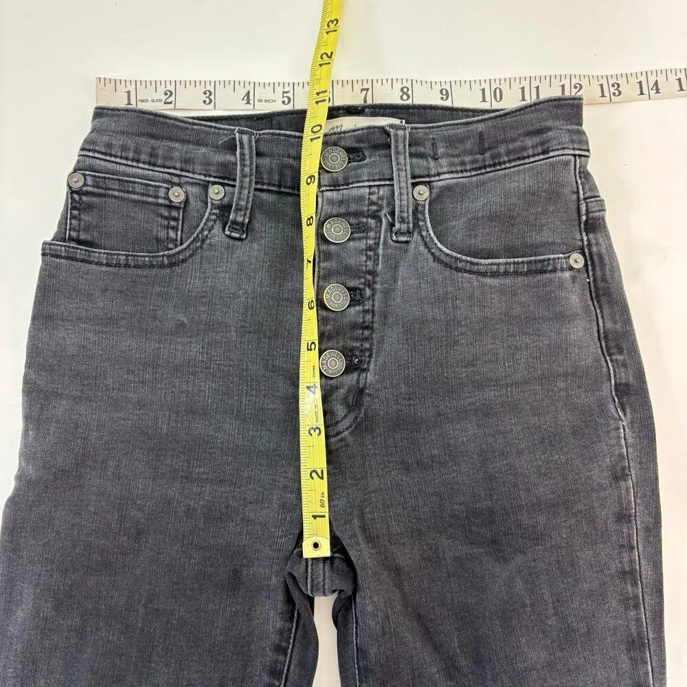 Madewell Cali Demi Bootcut Faded Black High Rise Jeans 25 - Image 9