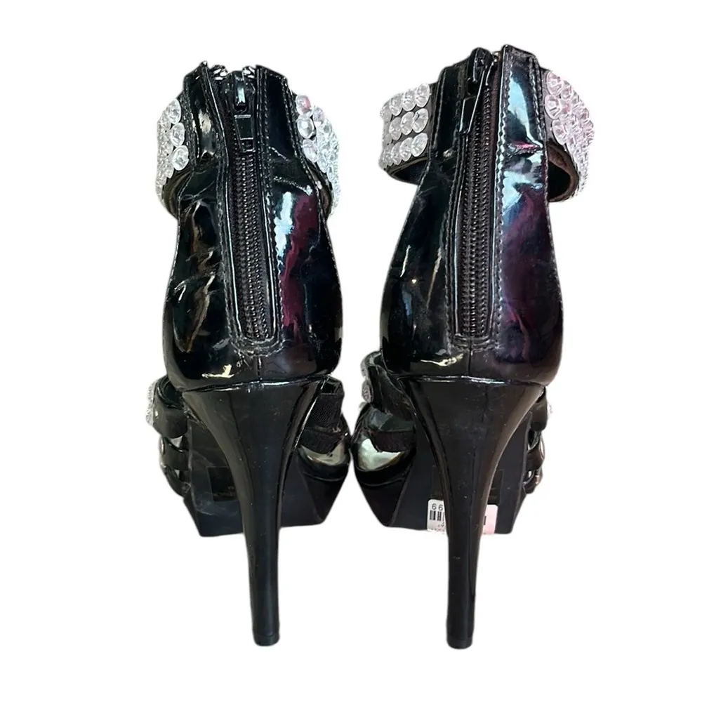 Paprika dazzling rhinestone stilettos - Image 3