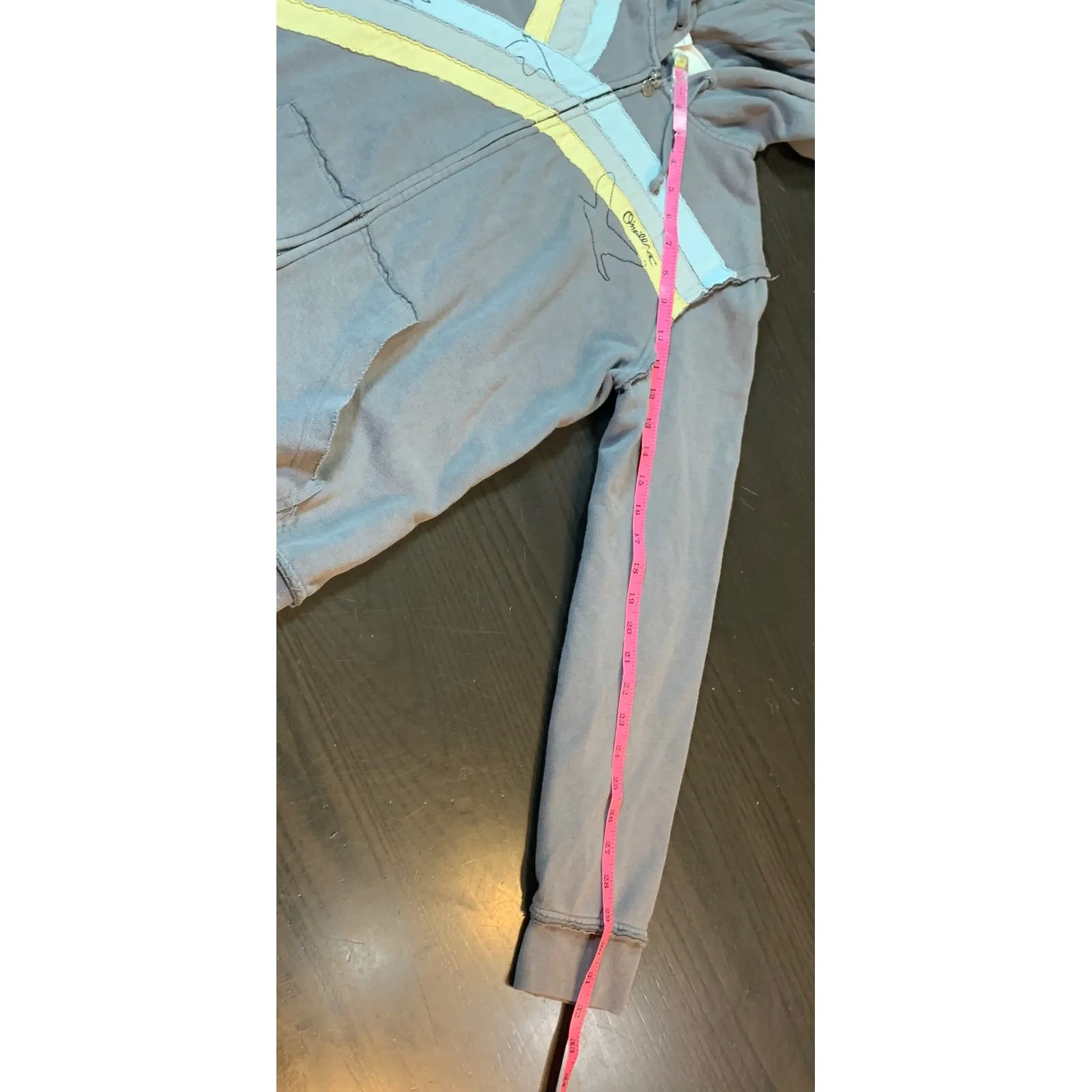 O'Neill Surf Zip Up Hoodie Womens XL Gray‎ Sun Graphic Embroidered Coastal - Image 13