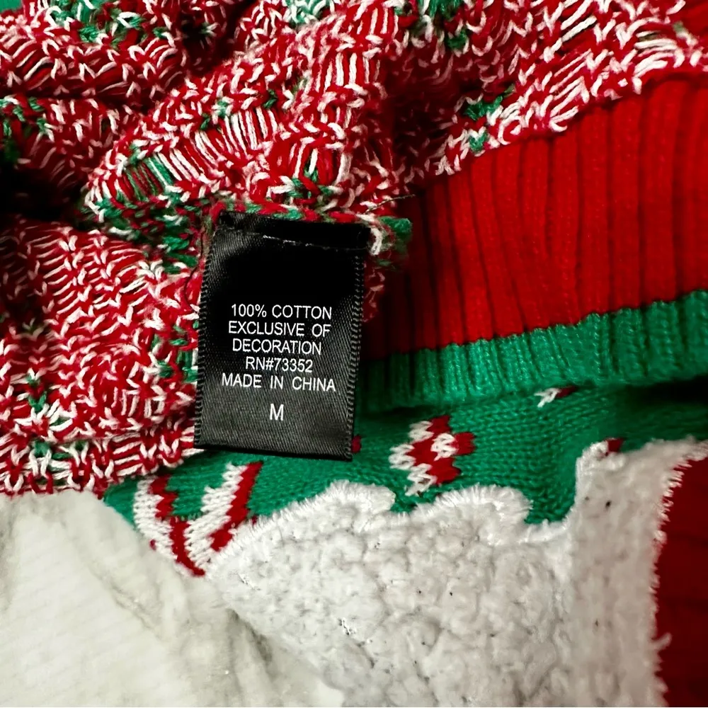 Carl The Llama Merry Christmas Ugly Sweater Sz M Holiday Party Red Green Unisex Size M - Image 5