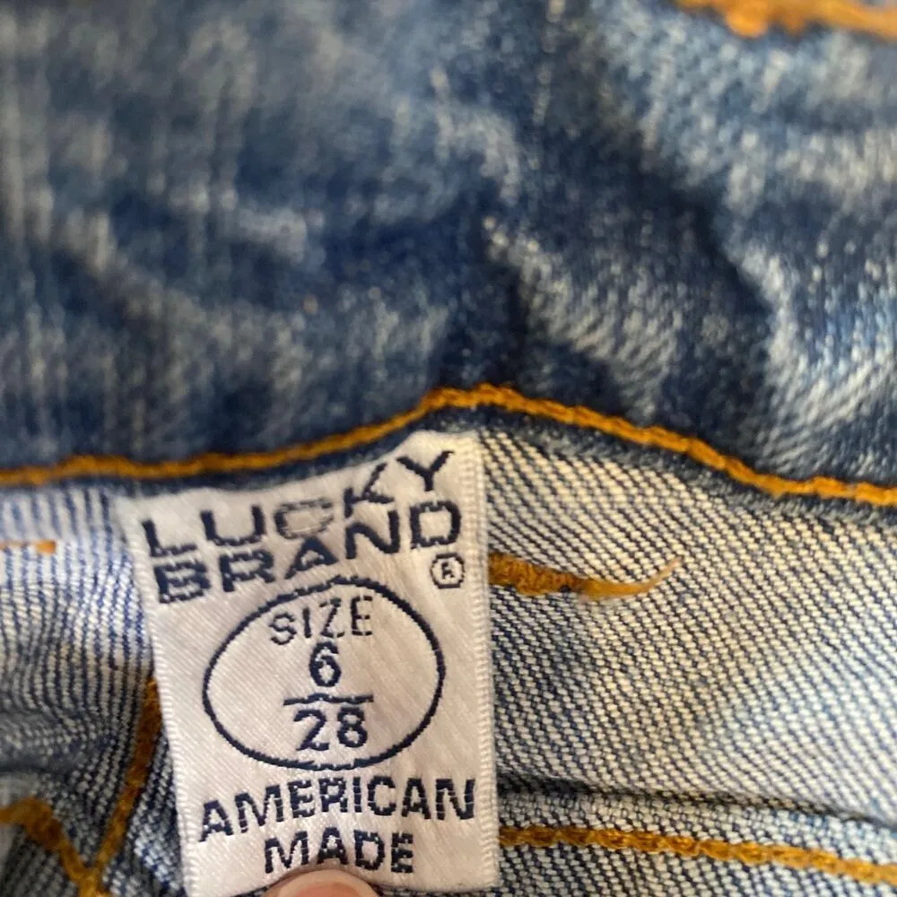 Lucky Brand Lowered Peanut Bootcut Crop Denim Blue Jeans Sz 6/28 Cotton USA - Image 7