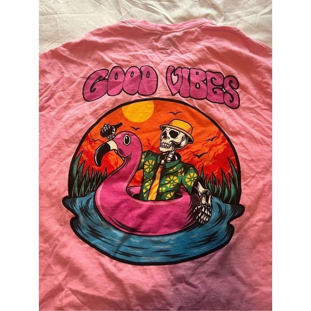 Call Your Mother Pink Good Vibes T - Image 11