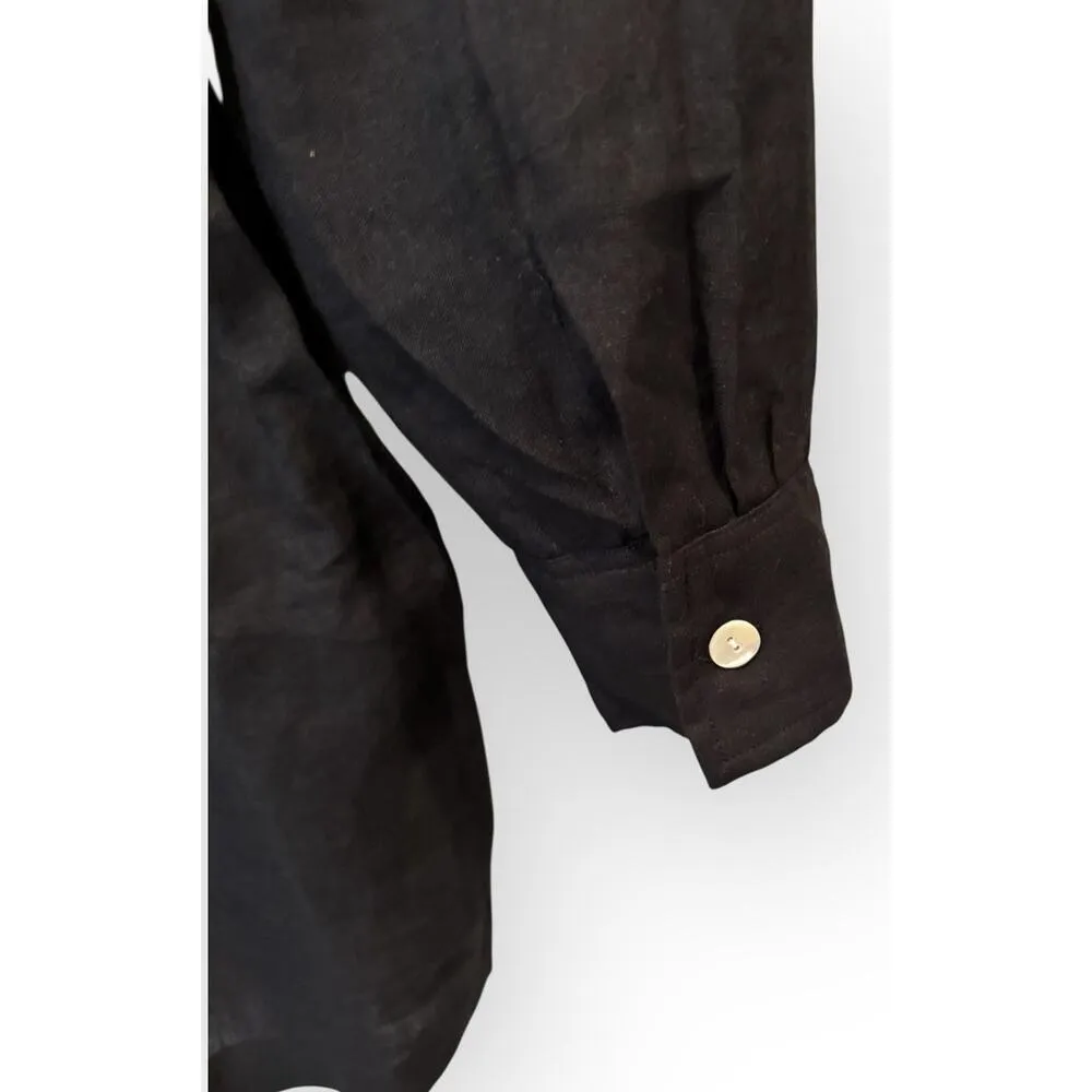 Vitamin A The Getaway Romper - Black EcoLinen Size Large - Image 7