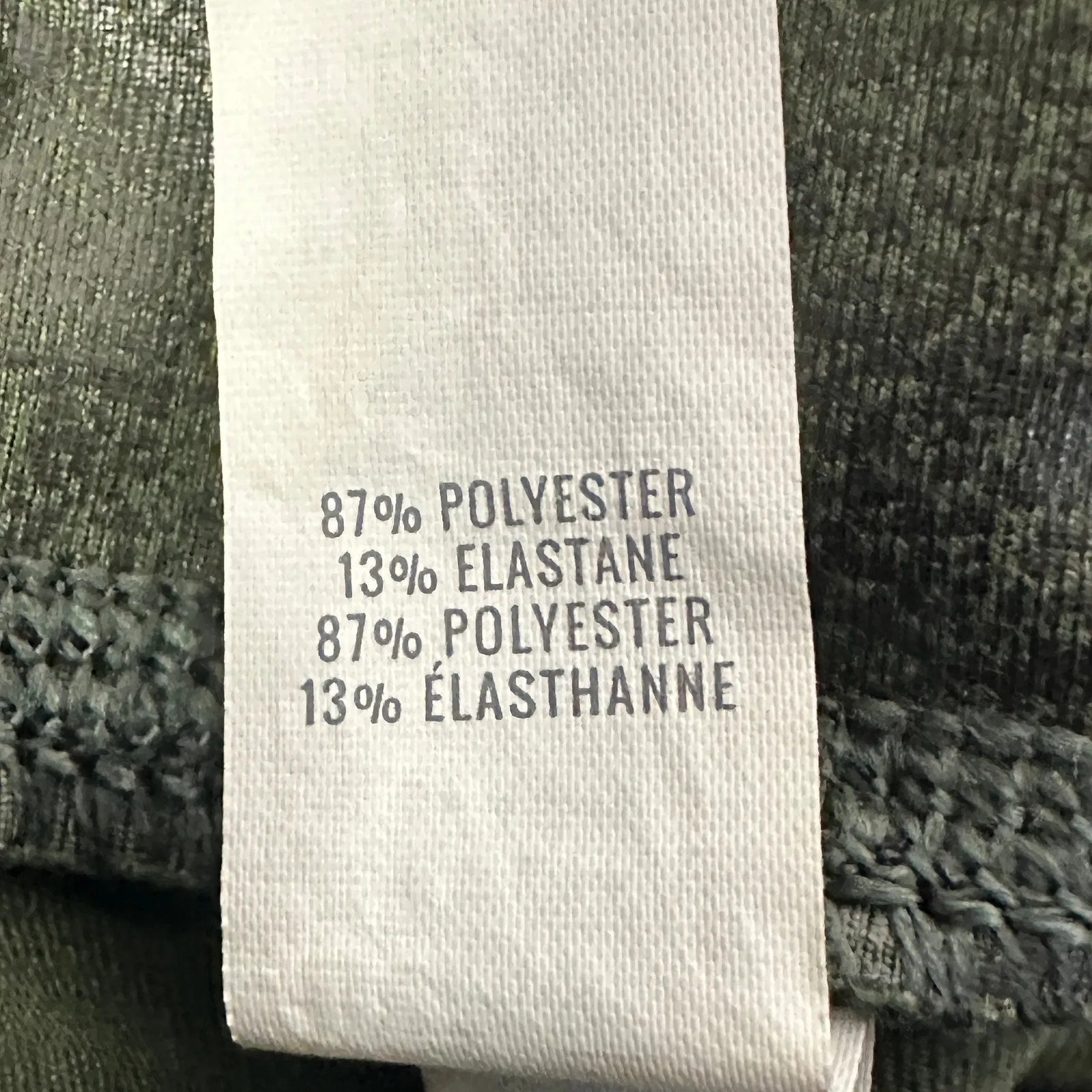 Aerie OFFLINE Leggings Womens L Green Metallic Foil High Rise Athleisure Pilates - Image 5