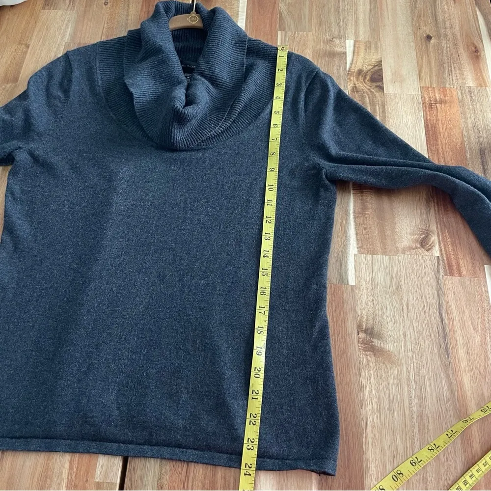 Cowl neck Sweater Charcoal heather grey - Image 6