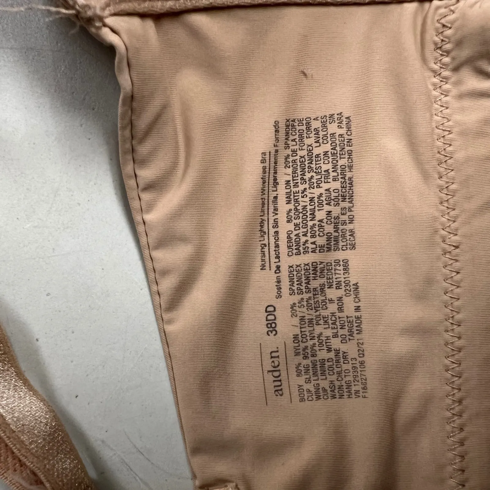 AUDEN‎ Nude Beige Nursing Lightly Lined Wireless Bra 38DD SEE DESCRIPTION Tan Size undefined - Image 6