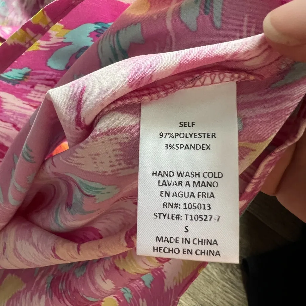 NWT Emily Wonder wild hearts top size Small Pink - Image 6