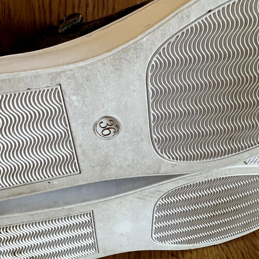 ALL BLACK Brand Calf fur‎ Camo high top sneaker EU 36 Green Black CAMOUFLAGE Size 6 - Image 4