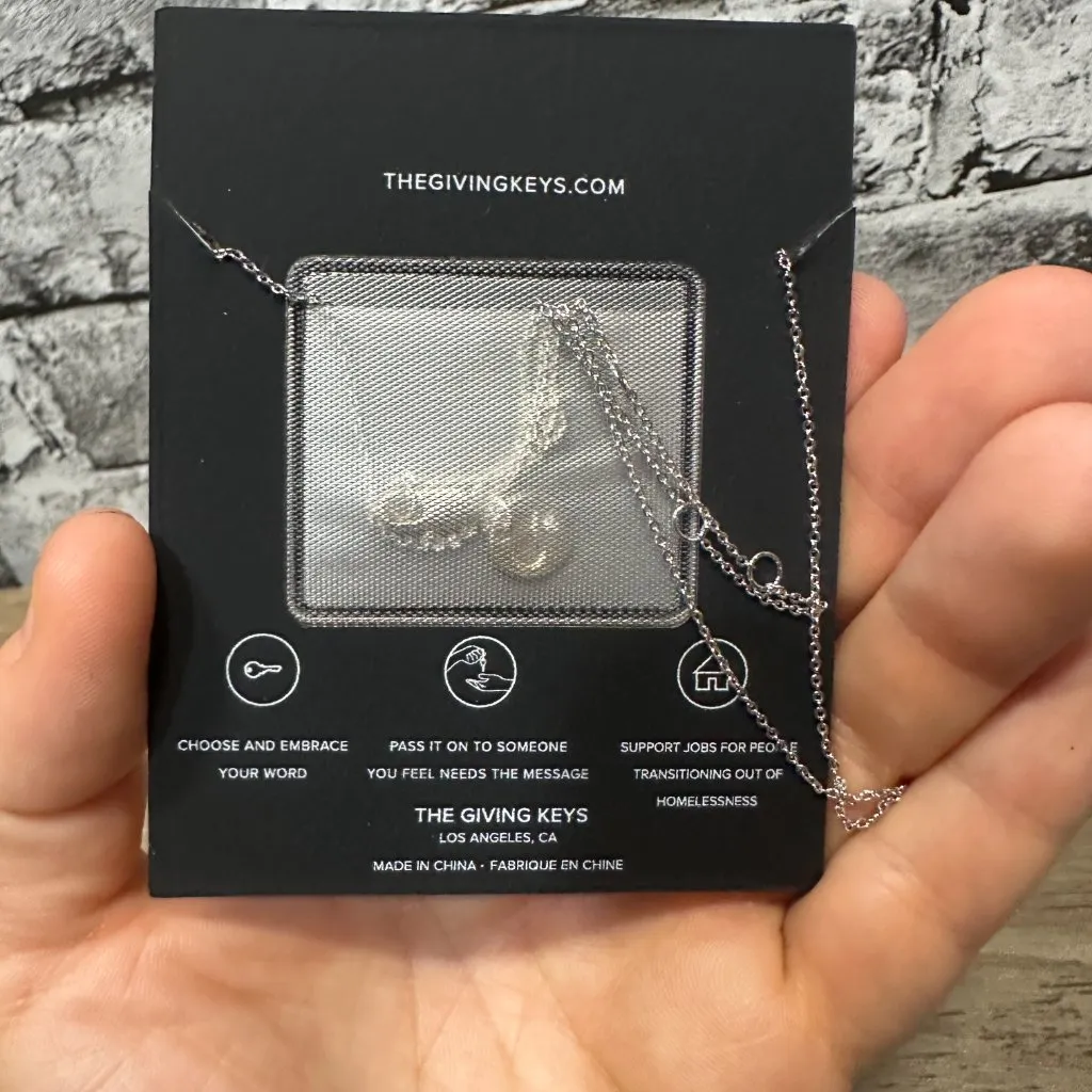 EUC The Giving Keys Mini Collection Key Necklace "Believe" - Image 6