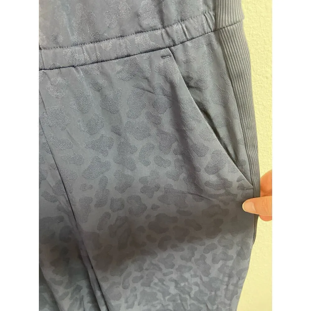 Athleta Brooklyn Textured Jumpsuit Size 4 Blue - Image 4