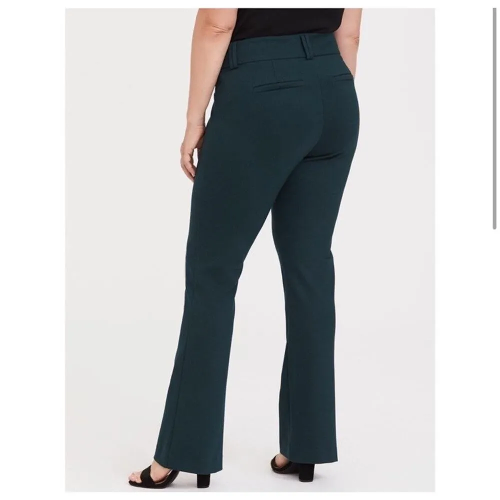 Torrid Studio Signature Ponte Stretch Trousers Forest Green Dress Pants Size 26R - Image 2