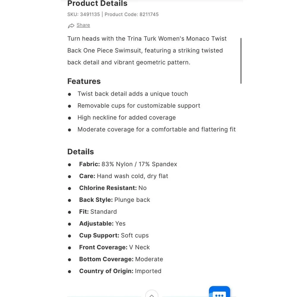 NEW Trina Turk Monaco One Piece Swimsuit Twist Back Flame Red/Orange $154 12 - Image 6