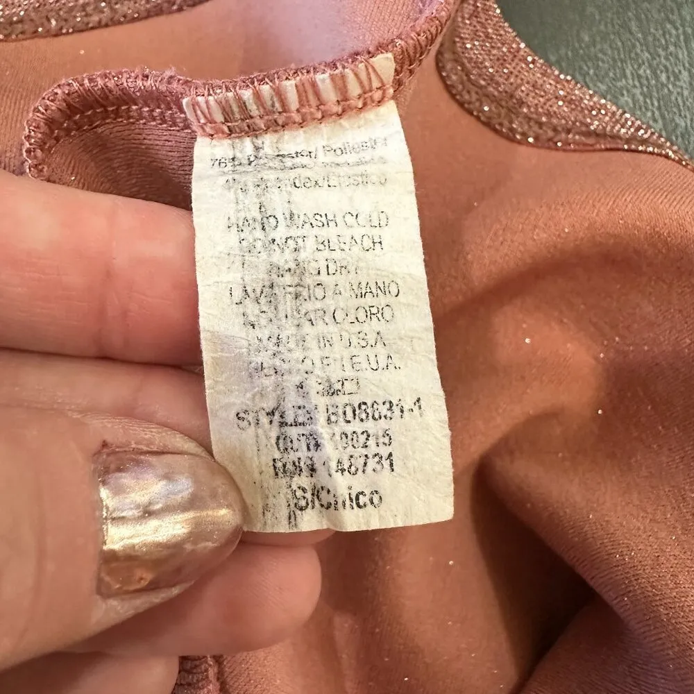 BLUE BLUSH Los Angeles Rose Gold Blush Pink Sparkle Mini Dress Size Small - Image 7