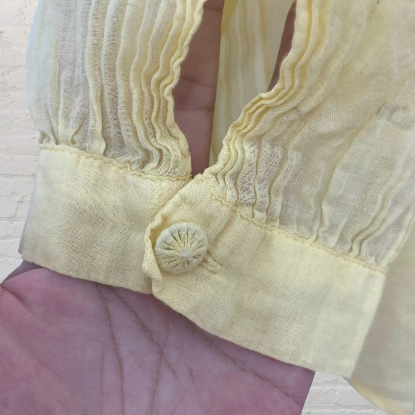 Skin Cotton Gauze Oversized Tunic Top | Butter Yellow Long Sleeve Flowy Size 2 - Image 11