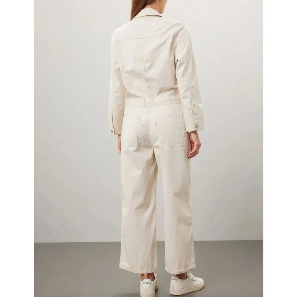 New White Levis Overalls Size XLarge - Image 2