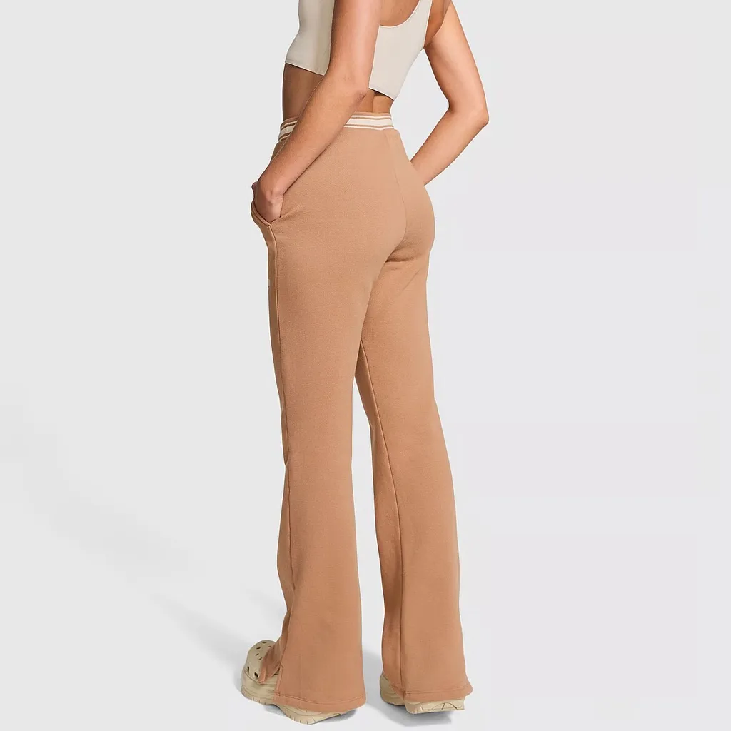 PINK Victoria's Secret Cream‎ Tan Boot Cut Flare Pants - Image 2