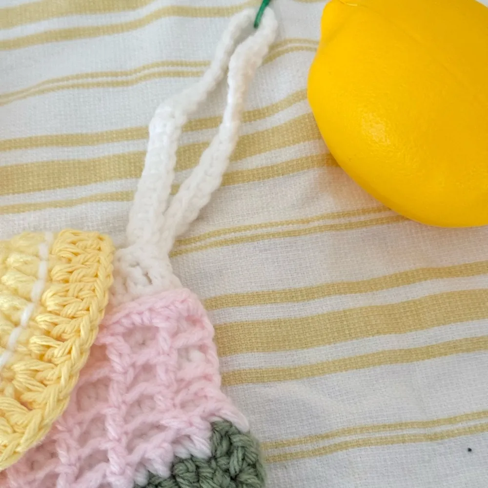 🍋 Mini Lemon Crochet Bag Yellow - Image 4