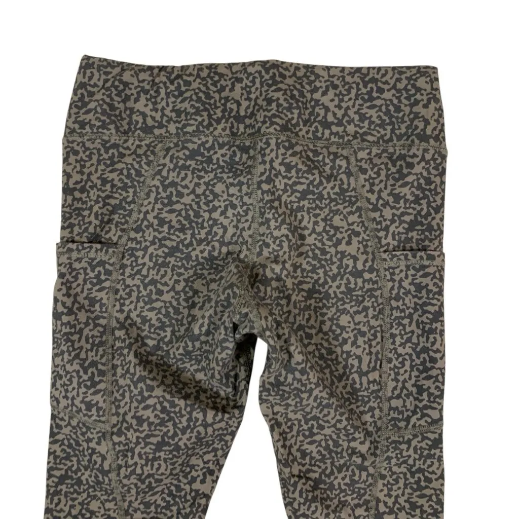 Pact Brown Animal Print Organic Cotton High Waist Leggings S Eco Soft Stretch - Image 4