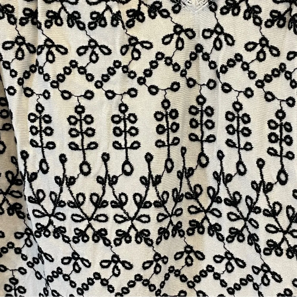 Maeve Embroidery Top - Women Size S - White/Black - Image 5