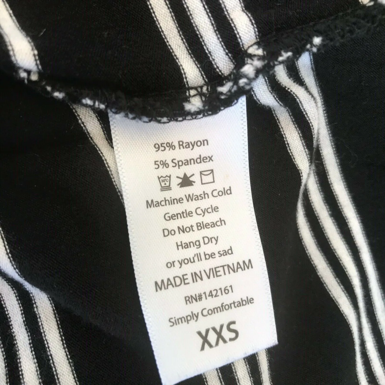 LuLaRoe Womens‎ Top Size XXS Black White Striped Irma Tunic Shirt - Image 9