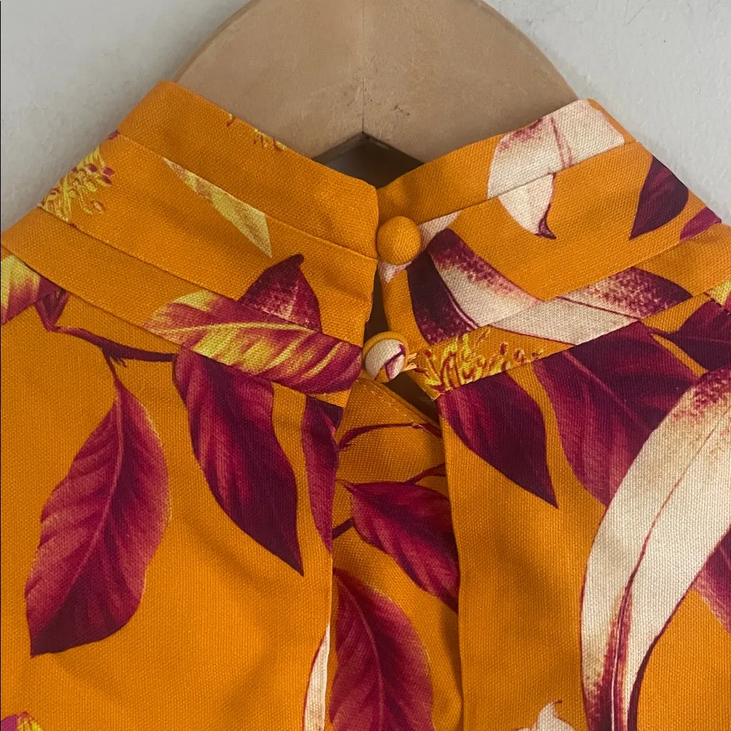 KAREN MILLEN Viscose Linen Batik Print Woven Mini Dress Floral - Image 9