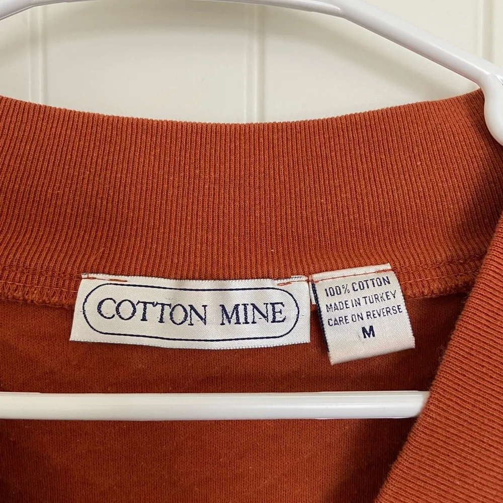 Vintage Cotton Mine women’s‎ cotton quilted stitched fashion button vest medium Orange - Image 3