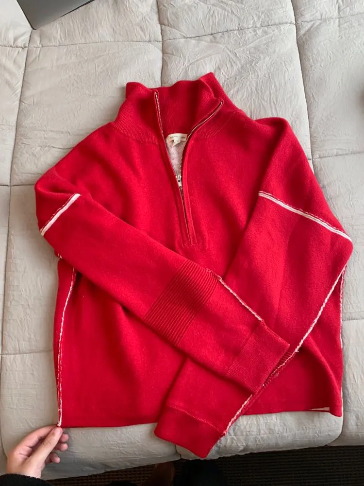 Silence + Noise Double Knit Half Zip Pullover - Image 3