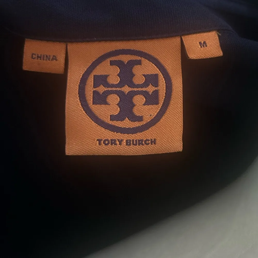 Tory Burch 100% silk navy shirt dress medium - Image 5