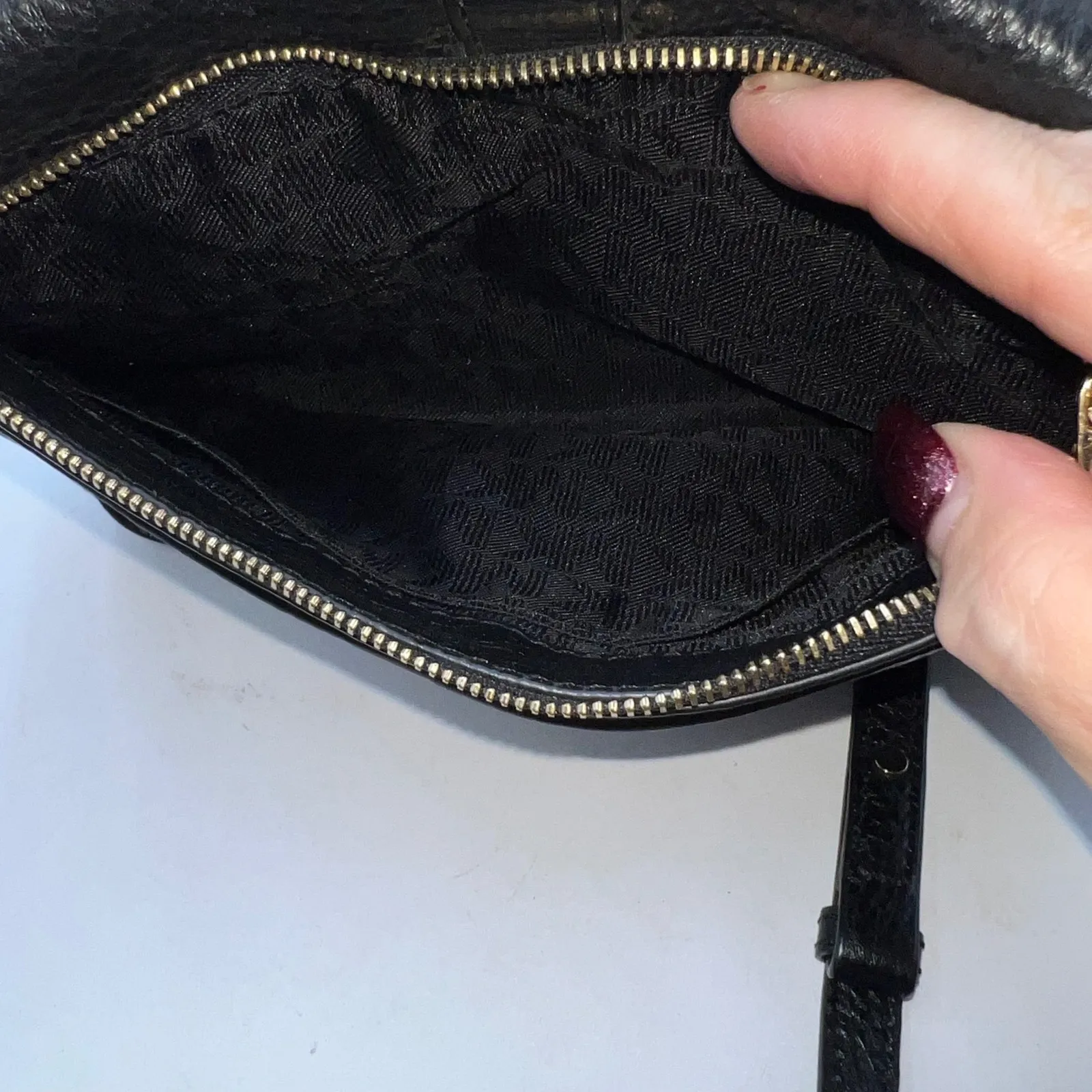 Michael Kors Black Pebbled Leather Flap Chain Shoulder Crossbody Bag W/COA - Image 8