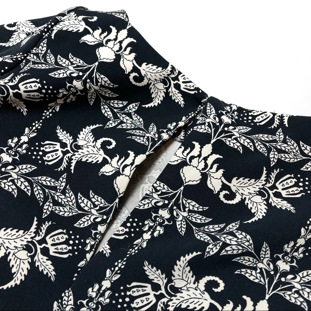 Zara Black & White Floral Print Mini Dress - Image 7