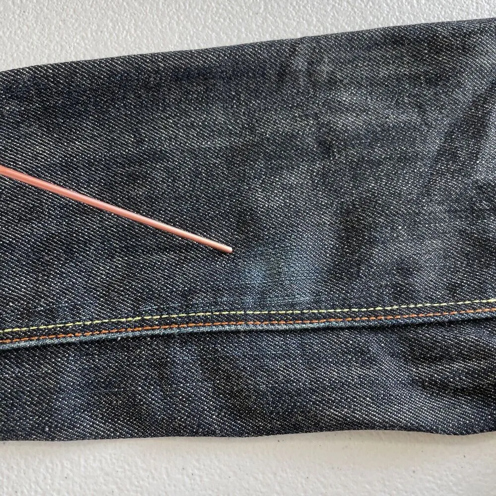 Salt Works Womens S Button Up Fitted Stanton Denim Jacket Long Sleeve Rinse Wash Blue - Image 3