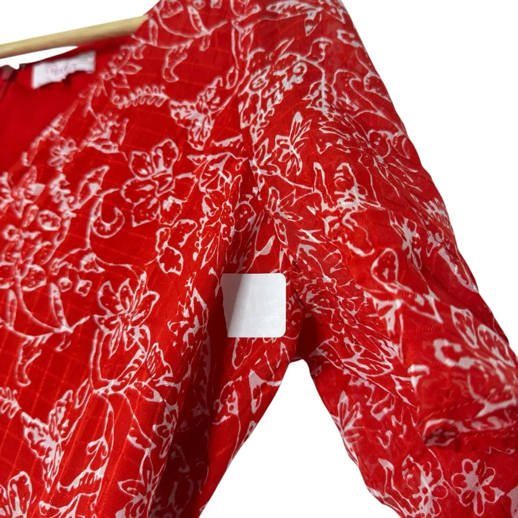 Parker Krislyn Red Silk Dress - Image 6