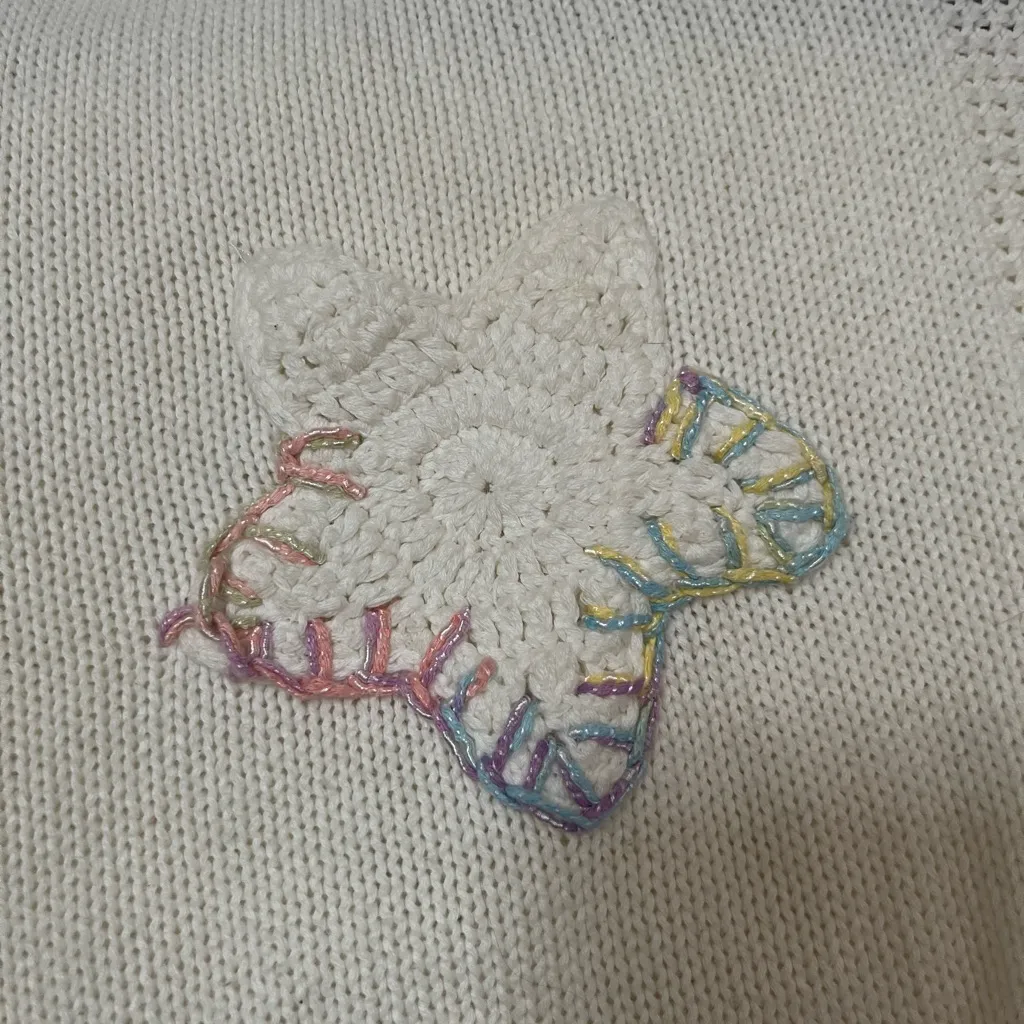 Love Shack Fancy Toro Knitted Pants Lounge in Antique White - Image 6