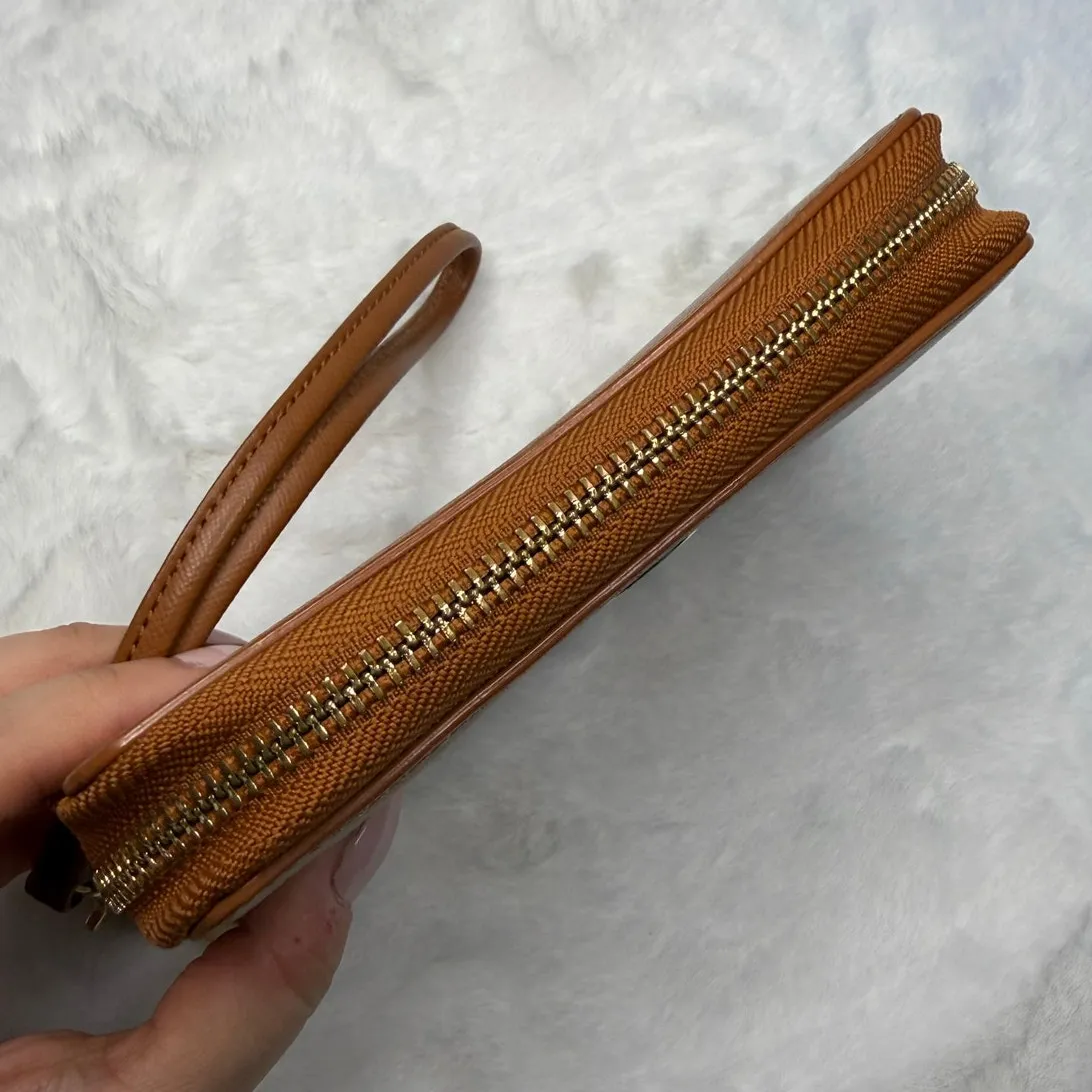 TORY BURCH Brown Zip Around Wallet - Image 6