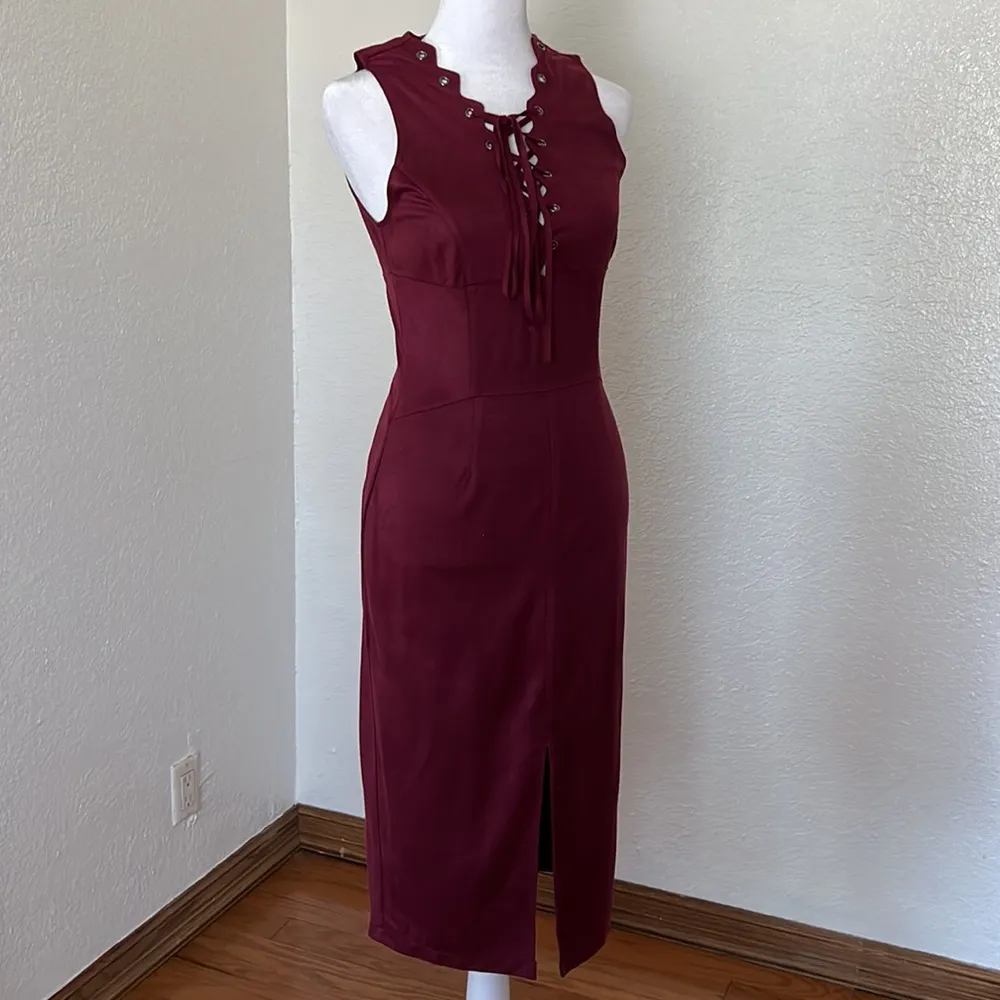 Suede Like MIDI Dress - Image 3