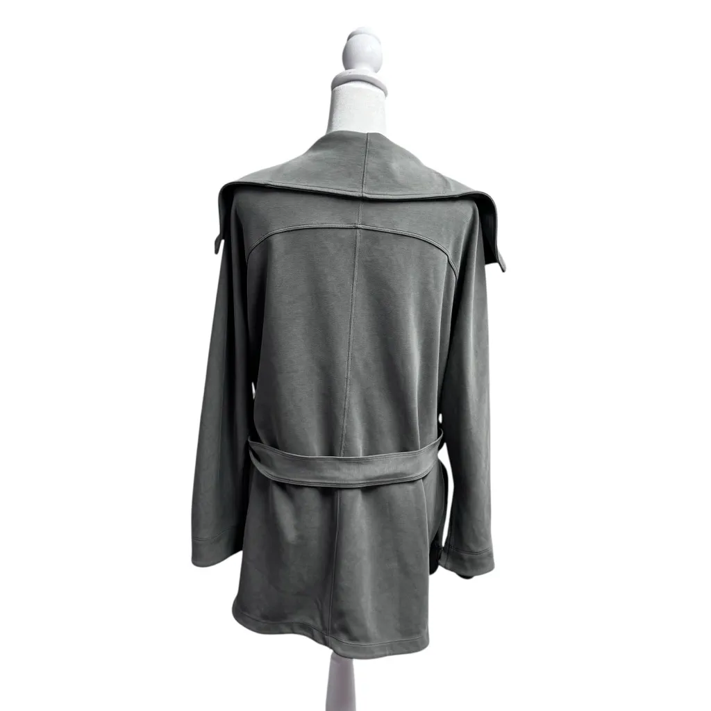 Lululemon Softstreme Belted Wrap Jacket Long Sleeves Grey Sage M/L - Image 6