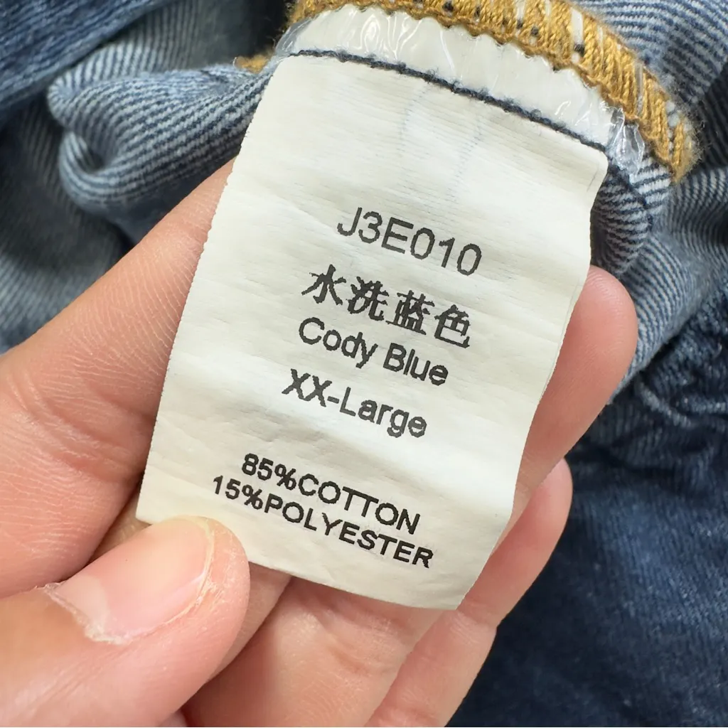 Women’s Denim Open Back Pull On Overall Sleeveless Cotton Blend in Cody Blue XXL - Image 10