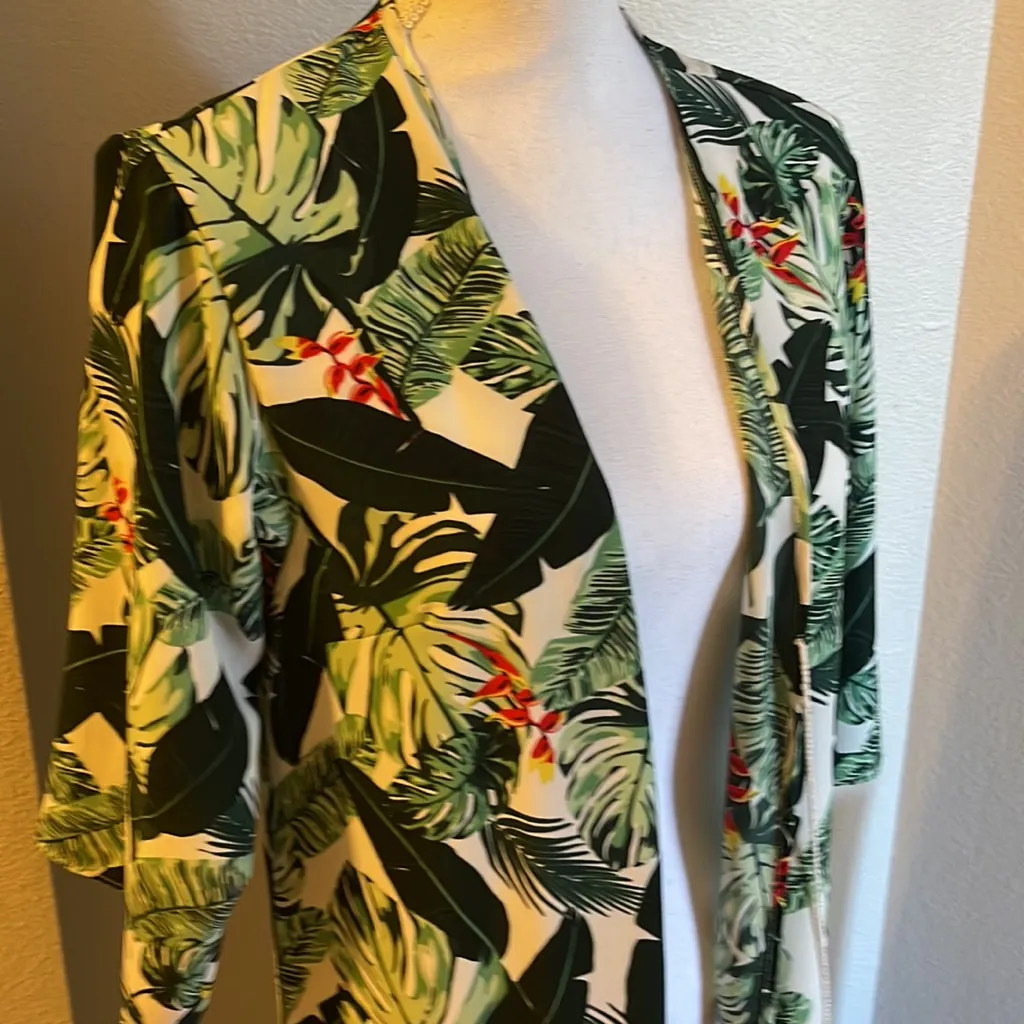 Rachel zoe green tropical duster #26 - Image 4