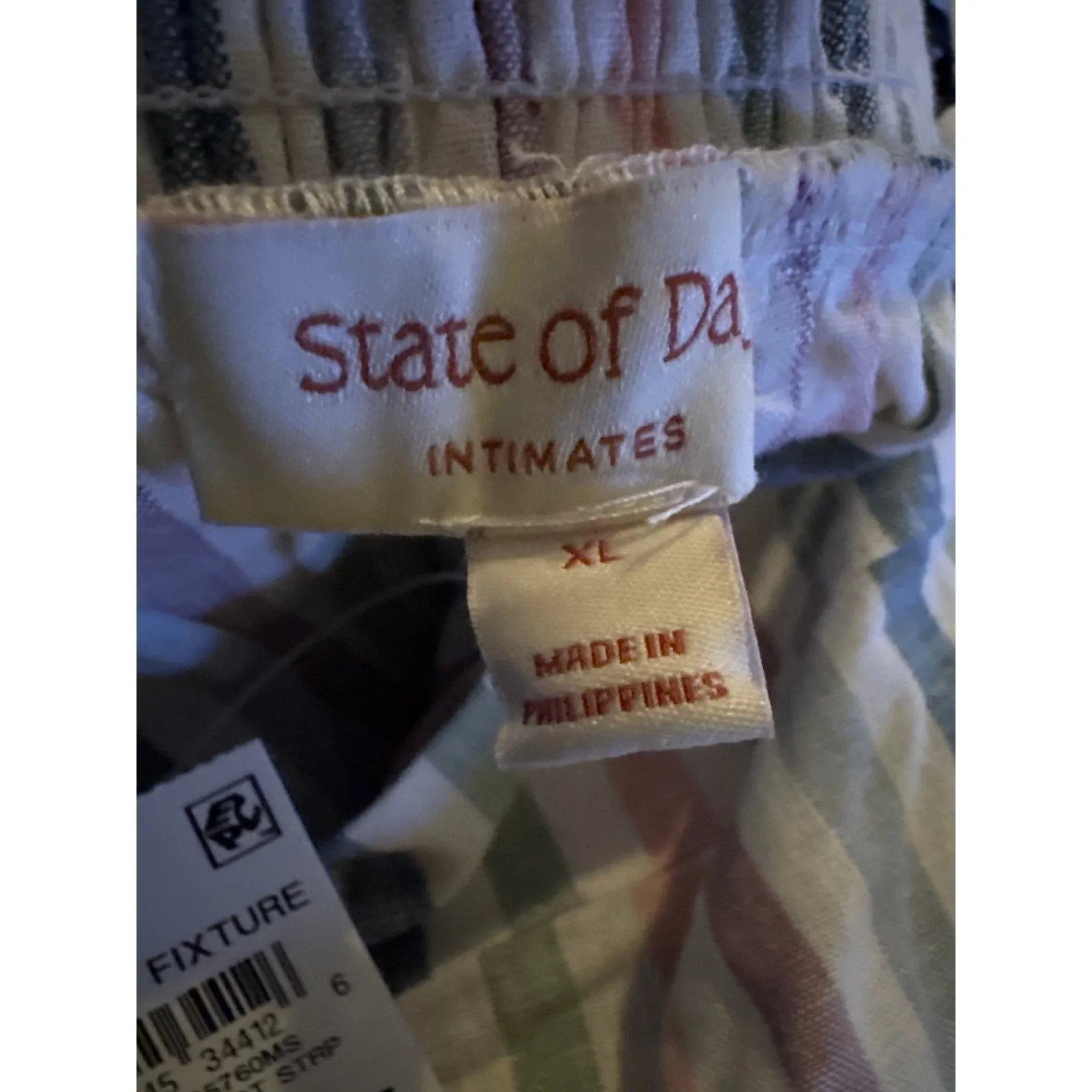 Brand New State of Day Intimates Women's Size XL Multi Striped Lounge Set Sleep - Image 5