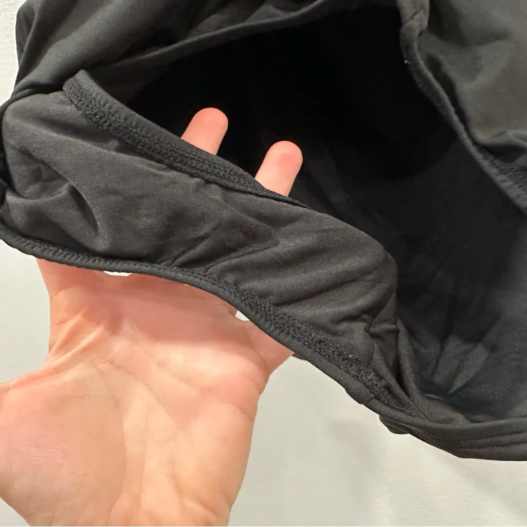 Anne Cole Black One Piece Shirred Ruched Halter Swimsuit US 12 - Image 4