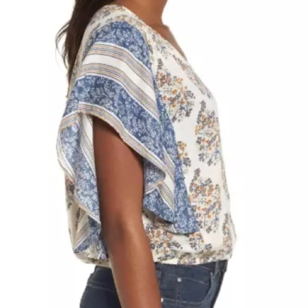 Lucky Brand flowy boho crop top size M - Image 5