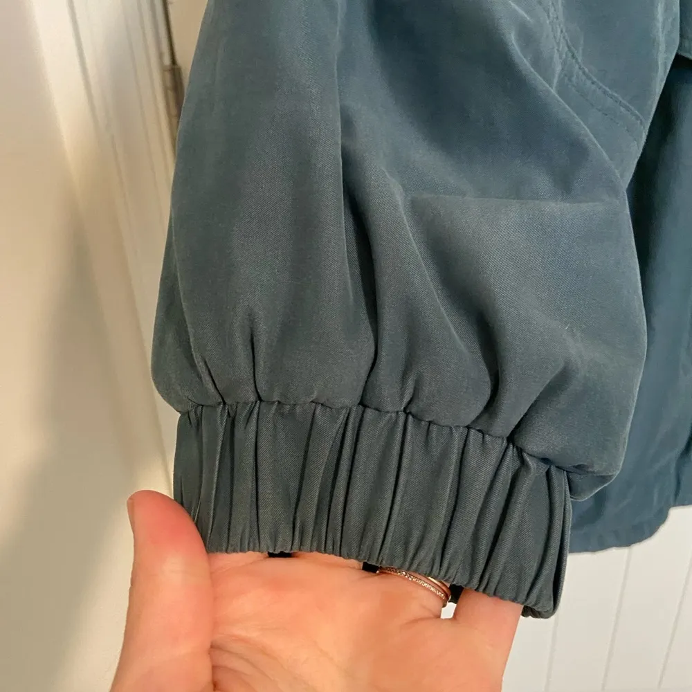 Vintage FS Limited women’s teal black velvet removable hood zip soft coat 2X‎ Blue - Image 3