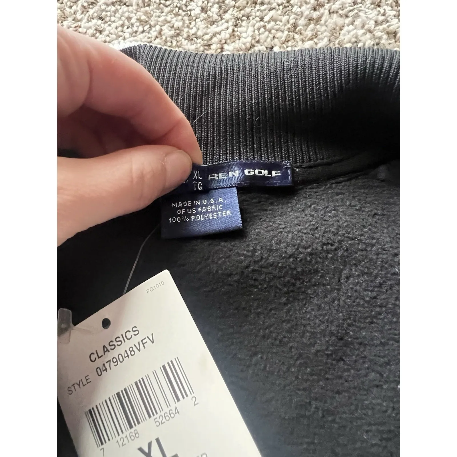 Vintage Ralph Lauren Golf Womans Black Fleece Vest Preppy New Nwt Size XL - Image 4