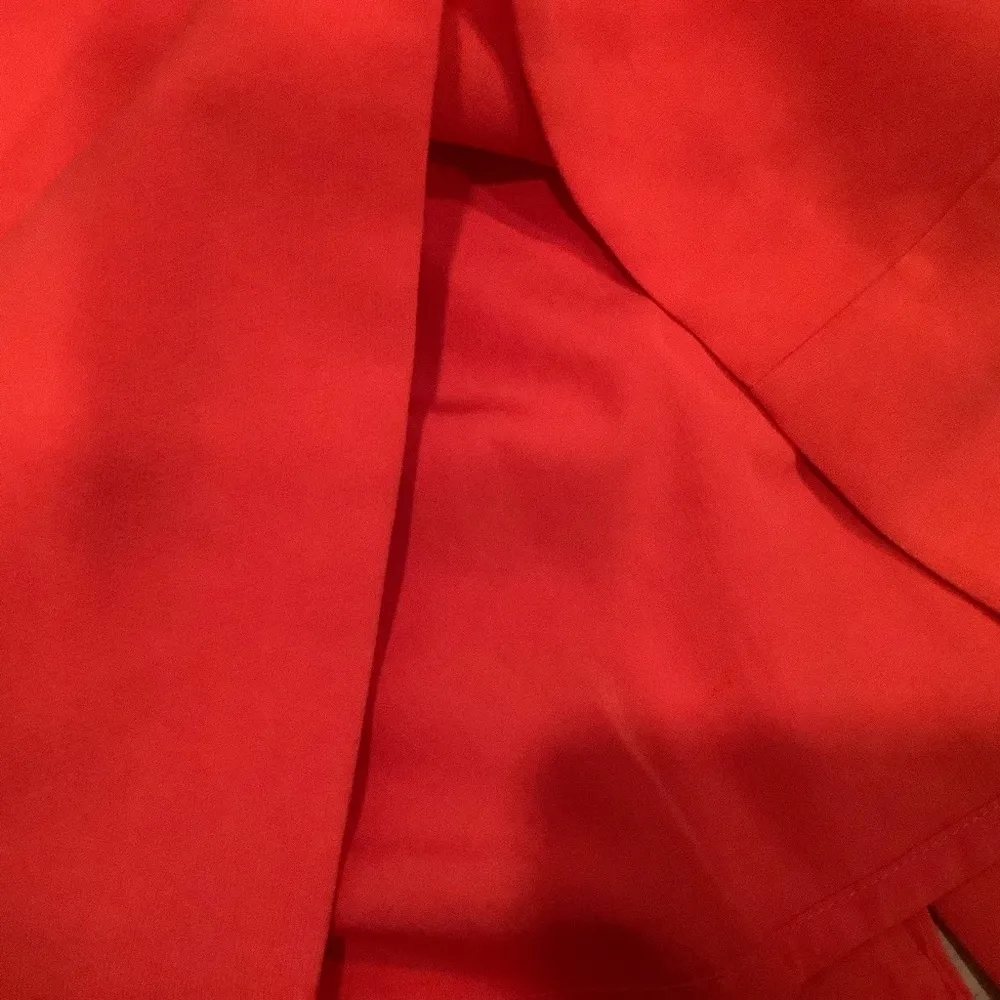 Banana republic women’s red with black pencil midi skirt size 0 lined - Image 5