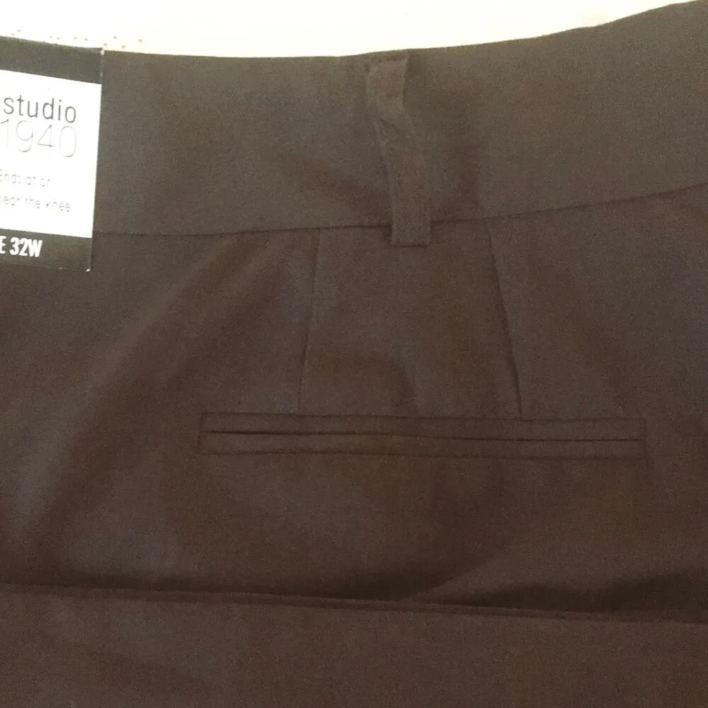 Studio 1940 Bermuda Shorts Relaxed Fit Stretch Business Casual Womens 32W - Image 5