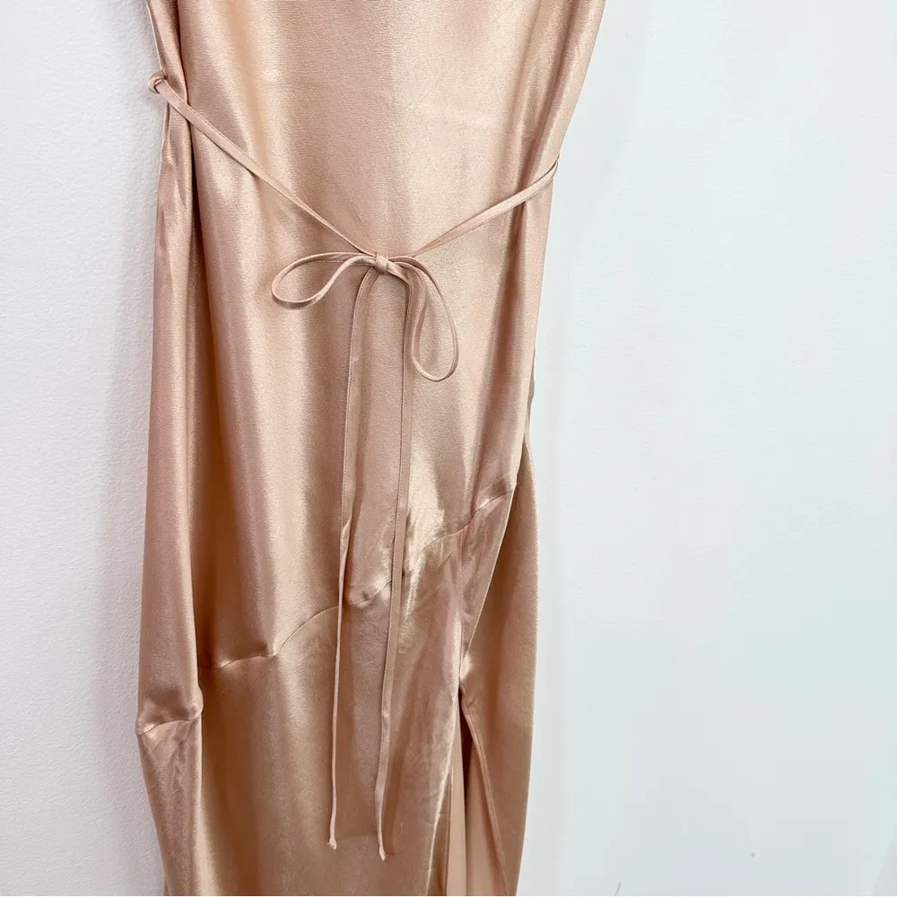Shona Joy La Lune Bias Cowl Maxi Dress Satin Desert Rose size 10 - Image 6
