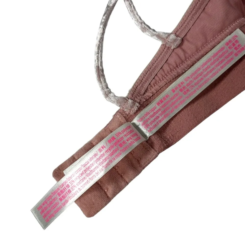 PINK x Victoria’s Secret Velvet Triangle Bralette in Mauve Pink - Image 10