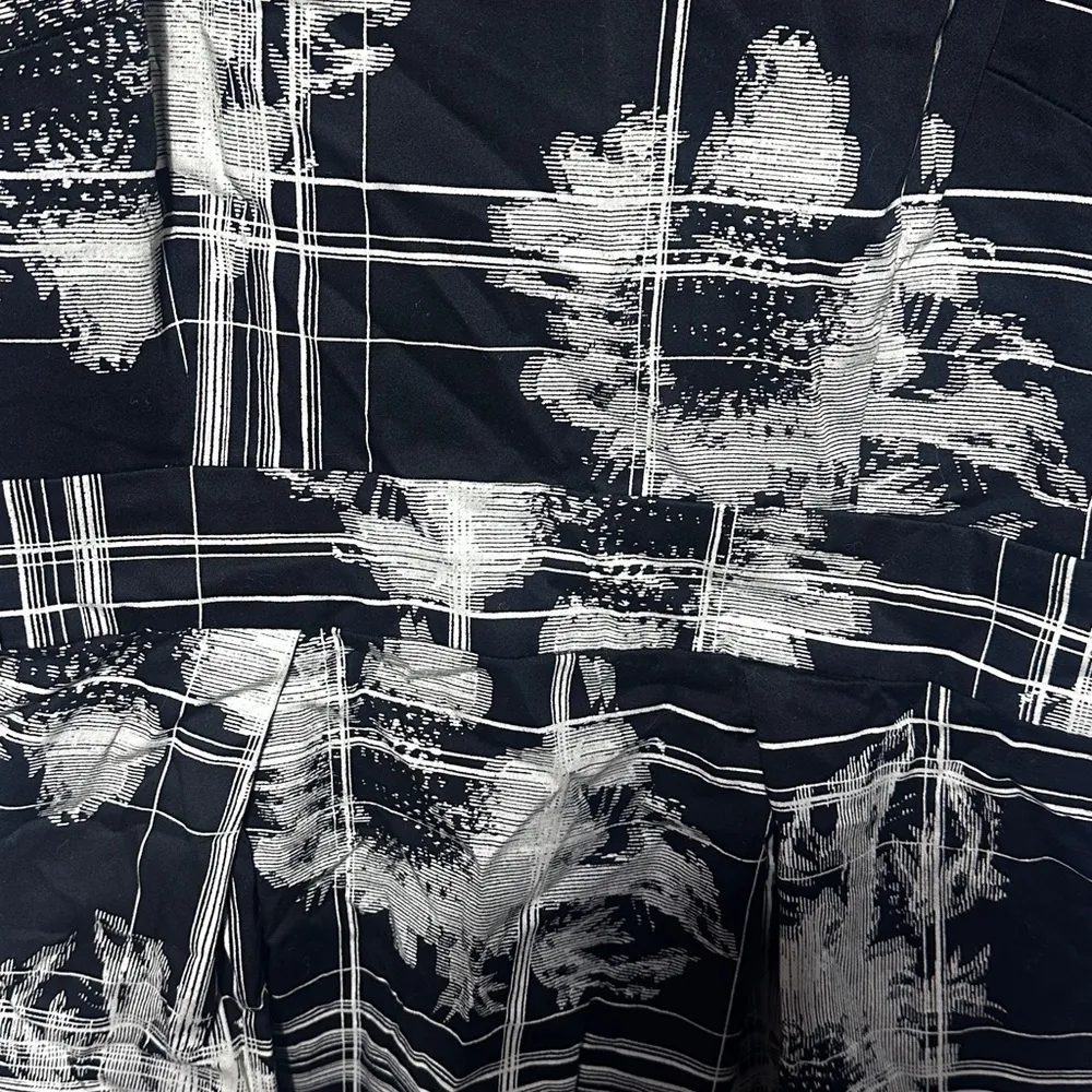 Y2K Moment French Connection Black Checked Floral Mini Dress Sz 8 As Seen on TV - Image 10