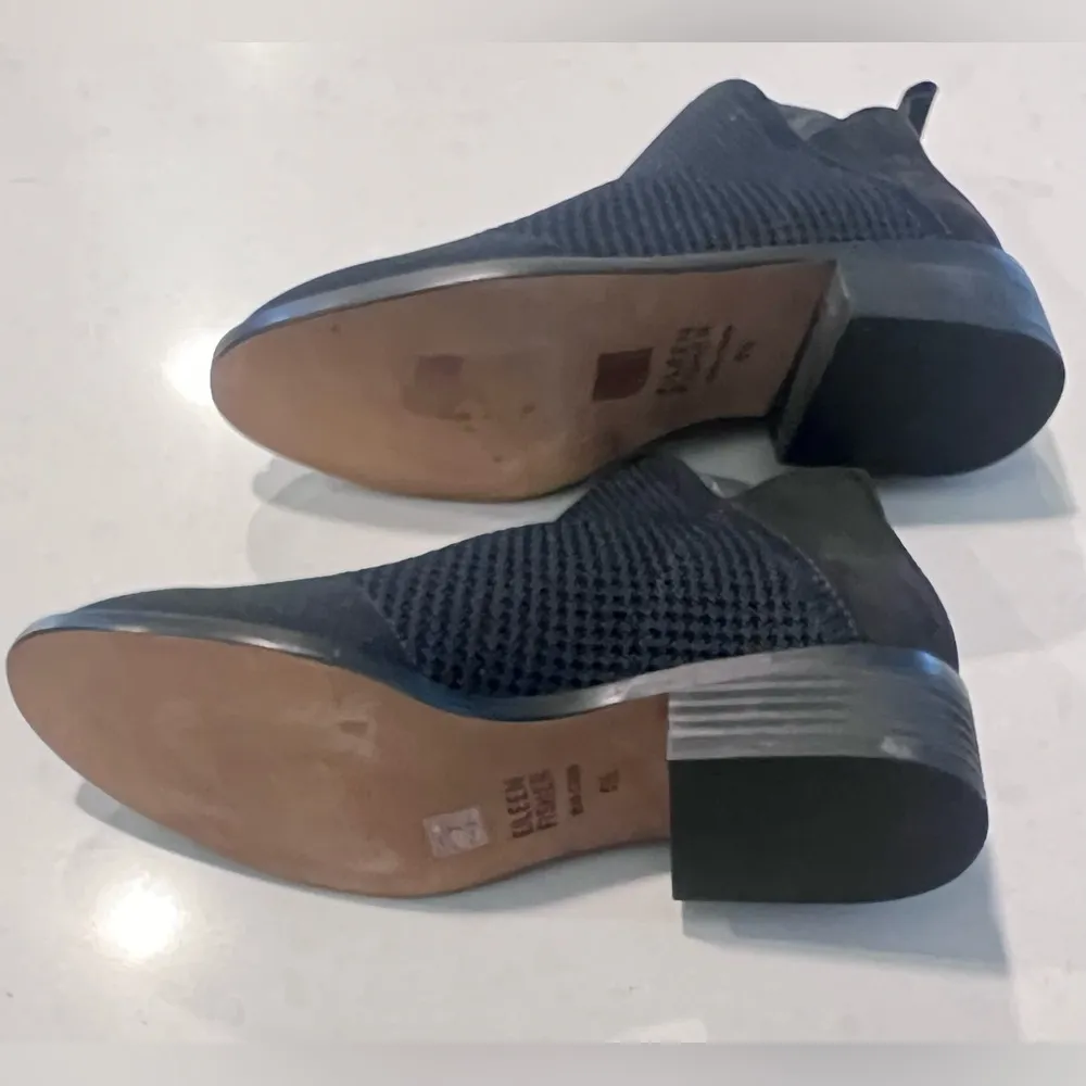 Eileen Fisher Chelsea‎ Ankle Boots Black 5.5 Rolla Knit Stretch Ankle Booties - Image 8