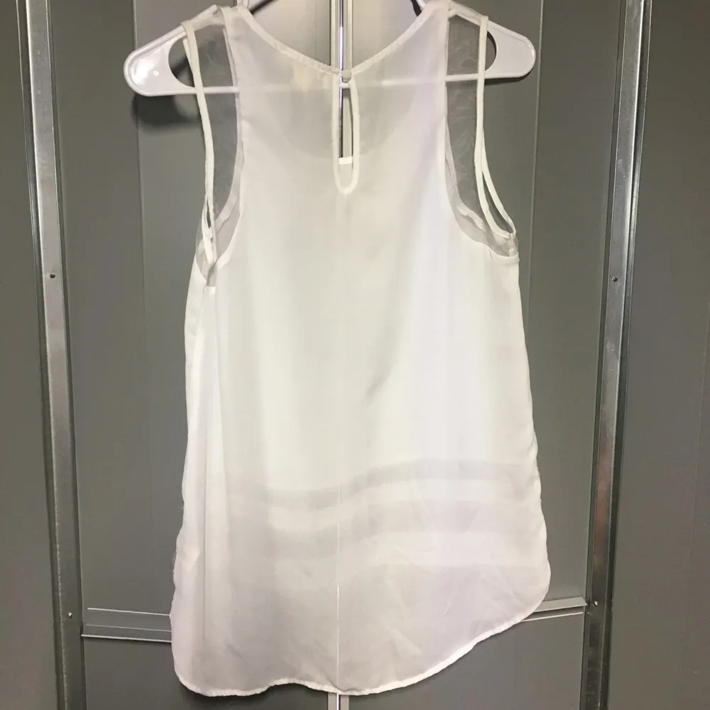 DOUBLE ZERO High Low White Tank Top, Small - Image 7